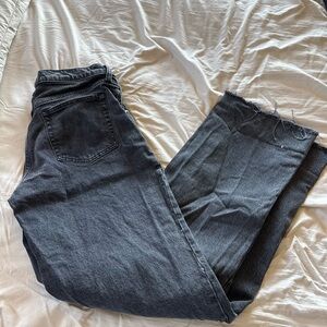 Abercrombie Low-Rise Baggy Black Women's Straight-Leg Jeans